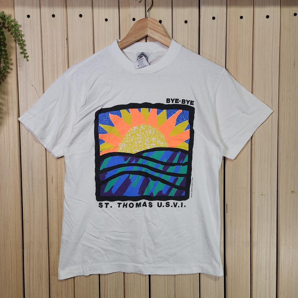 Graphic Tee Single Stitch Bye Bye St. Thomas Size M Vintage